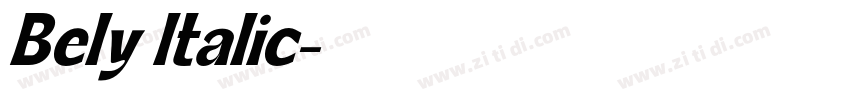 Bely Italic字体转换